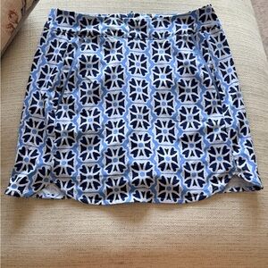 Vineyard Vines Blue and White Printed Mini Skirt